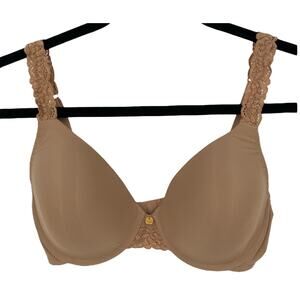 Natori Bra 736037 body double with lace full fit brown size 32D